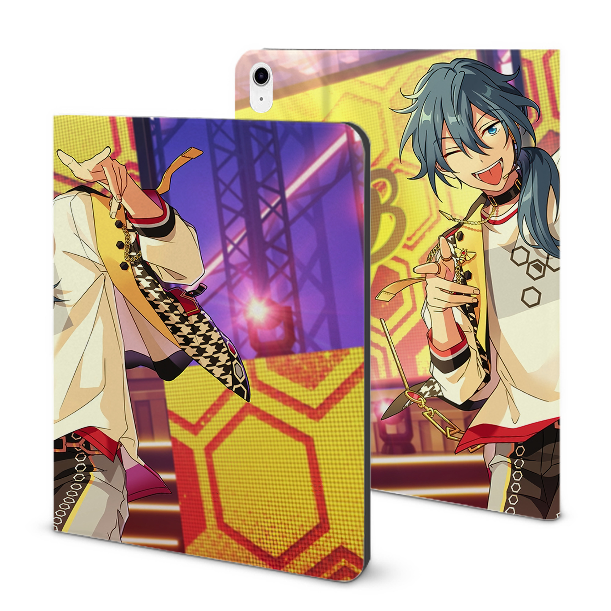 （画像用） あんさんぶるスターズ! Ensemble Stars IPad ケース ブック型 PUレザー TPU 耐衝撃 軽量 薄型 ペン収納なし 全面保護 IPad 各モデル対応